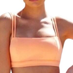 NEW Free People Movement Medium Idris Bra Peach Horizon Strapy